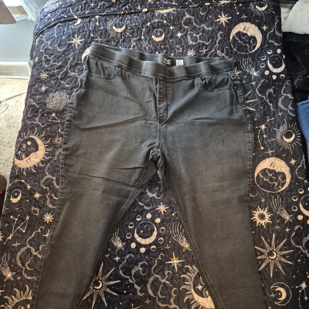 Terra & Sky Women's Black Jeggings